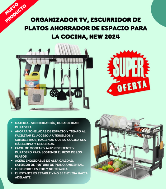 ORGANIZADOR TV ESCURRIDOR DE PLATOS 65CM